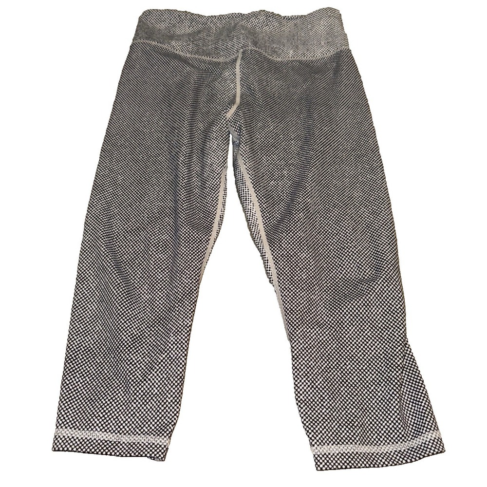 ZYIA Active Size 8 / 10 Gray‎ White Hi-Rise Leggings